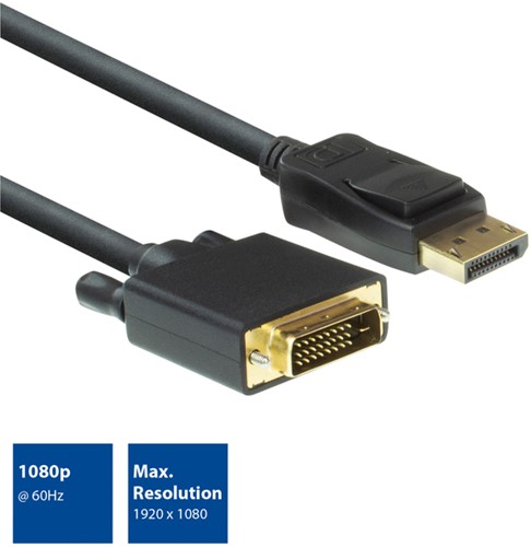 Kabel ACT DisplayPort naar DVI 1.8 meter zwart-3