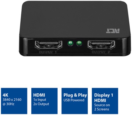 Splitter ACT 4K HDMI 1.4 2 poorts-3