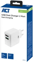 Oplader ACT USB 2 poorts Quickcharge 30W wit-2