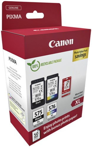 Inktcartridge Canon PG-575XL + CL-576XL zwart+kleur-2
