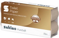 Toiletpapier Satino PureSoft MT1 3-laags 250vel naturel 076970