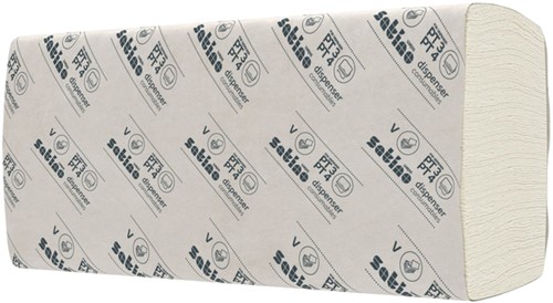Handdoek Satino Smart PT3 V-vouw 2-laags 240x230mm 20x200vel wit 276490-2