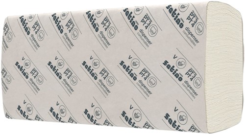 Handdoek Satino Comfort PT3 V-vouw 2-laags 250x230mm 20x160vel wit 277200-2