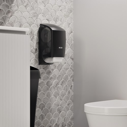 Toiletpapierdispenser Katrin systeemrol zwart 77519-1