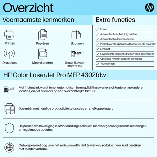 Multifunctional Laser HP Color LaserJet 4302fdw-2