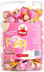 Lolly Hirsch super bubble strawberry/banana 100x17 gram