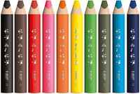 Kleurpotloden BicKids Multi Surface inclusief puntenslijper assorti pak à 10 stuks-2