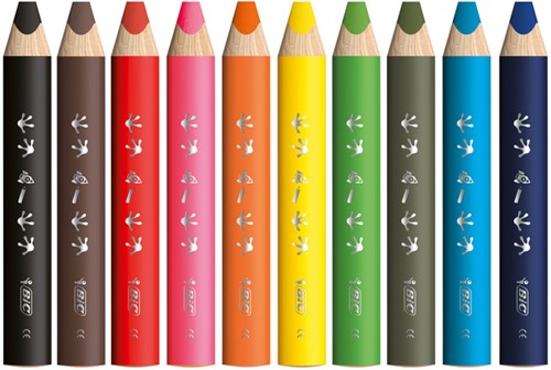 Kleurpotloden Bickids Multi Surface Class incl 2 puntenslijpers assorti 10 kleuren pak à 40 stuks-2