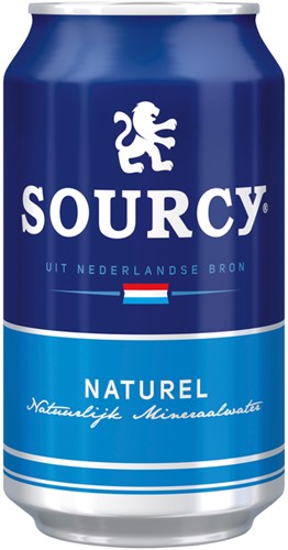 Water Sourcy blauw blik 330ml