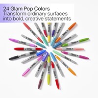 Viltstift Sharpie Glampop fijn assorti blister à 24 stuks-3