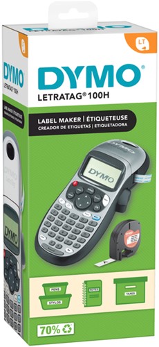 Labelprinter Dymo LetraTag 100H draagbaar abc 12mm zilverkleurig special edition-2