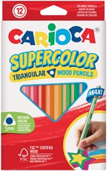 Kleurpotlood Carioca Supercolor Triangular set à 12 kleuren