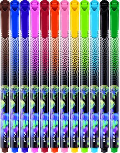 Viltstift Maped Deepsea Paradise set à 12 kleuren-2