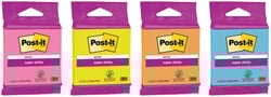 Memoblok 3M Post-it 6920 SS 76x76mm ass. kleur 45 vel