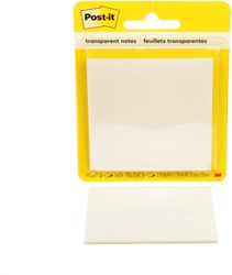 Memoblok Post-it 3M 73x73mm Transparant