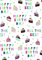 Inpakpapier Stewo Happy Birthday 200x70cm  assorti-3