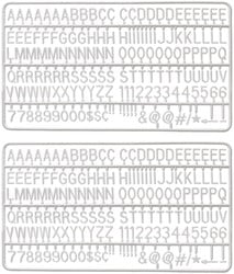 Letter set IEZZY voor letterbord 2x150 wit