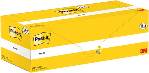 Memoblok 3M Post-it 655-CY 76x127mm geel voordeelpak-1