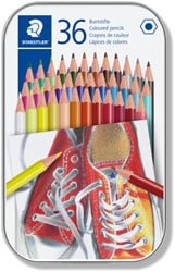 Kleurpotlood Staedtler 175 6kantig assorti blik à 36 kleuren