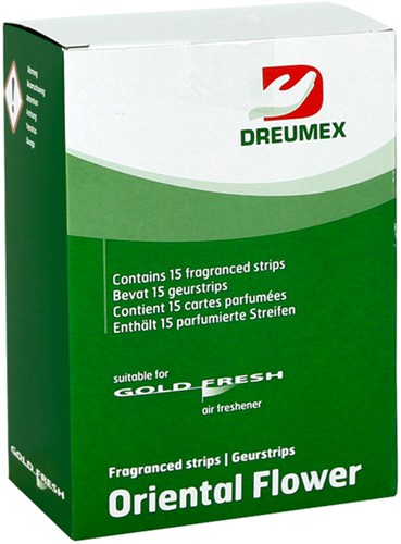 Luchtverfrisser Dreumex Gold Fresh Oriental Flower 15 strips-2