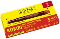 Inktpatroon Online Kombi rood doos à 5 stuks