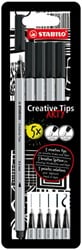 Creative Tips STABILO Arty assorti tips zwart blister à 5 stuks