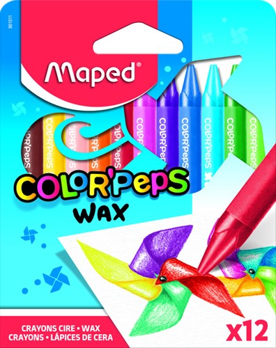 Waskrijt Maped Color'Peps Wax set á 12 kleuren