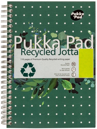 Notitieboek Pukka Pad Jotta A5 lijn 110 pagina's 80gr groen