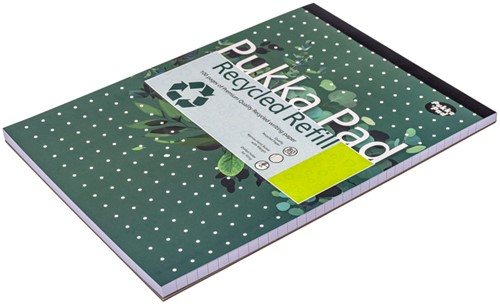 Schrijfblok Pukka Pad Recycled A4 lijn 4-gaats 100 vel 80gr-4
