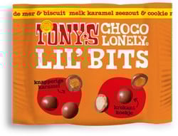 Chocolade Tony's Chocolonely Lil'Bits karamel zeezout & cookie mix 40 gram