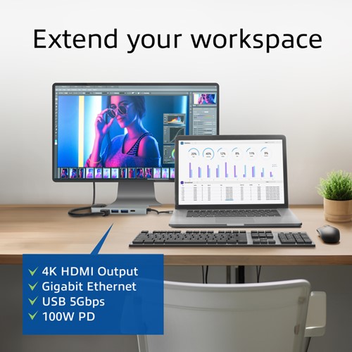 Dockingstation ACT USB-C 4K voor 1 HDMI monitor-2