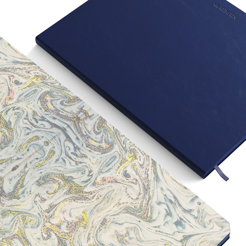 Notitieboek de KEMPEN Silence 171x220mm blanco 192 pagina's 90gr donkerblauw-2