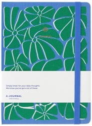 Notitieboek A5 blauw/groen A Journal lijn