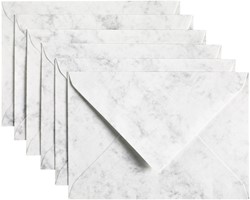 Envelop Papicolor C6 114x162mm marble grijs