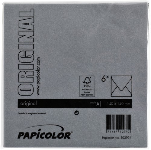 Envelop Papicolor 140x140mm ravenzwart-3