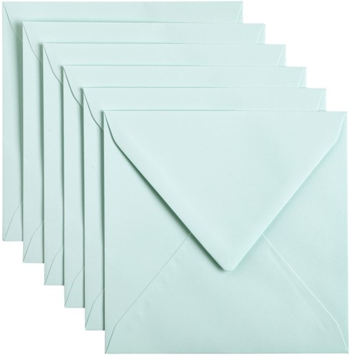 Envelop Papicolor 140x140mm zeegroen pak à 6 stuks