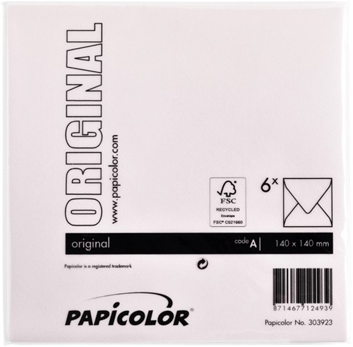 Envelop Papicolor 140x140mm lichtroze-3