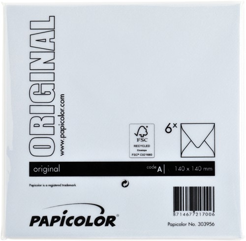 Envelop Papicolor 140x140mm babyblauw-3