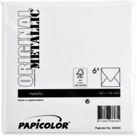 Envelop Papicolor 140x140mm metallic parelwit-3
