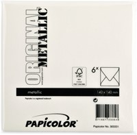 Envelop Papicolor 140x140mm metallic ivoor-3