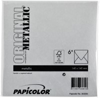 Envelop Papicolor 140x140mm metallic zilver-3