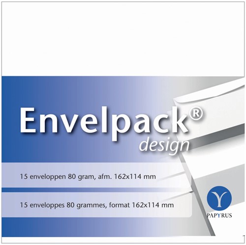 Envelop Papyrus Envelpack Design C6 114x162mm wit 894406 15 stuks