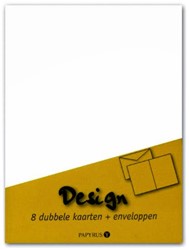 Dubbele kaarten +enveloppen Papyrus 114x162mm ivoorwit