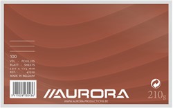 Systeemkaart Aurora 200x125mm lijn met rode koplijn 210gr wit