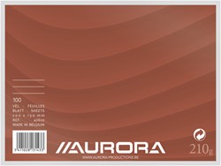 Systeemkaart Aurora 200x150mm lijn met rode koplijn 210gr wit