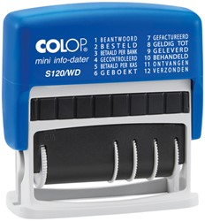 Woord-datumstempel Colop S120 mini-info dater 4mm