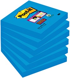 Memoblok 3M Post-it 654 Super Sticky 76x76mm blauw