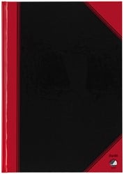Notitieboek Bantex zwart/rood A4 lijn 70gr 96vel