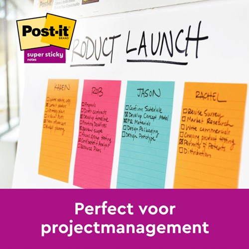 Memoblok Post-it 662 102x152mm ruit geel-3