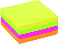 Memoblok Quantore 76x76mm neon kleuren assorti 4 kleuren-3